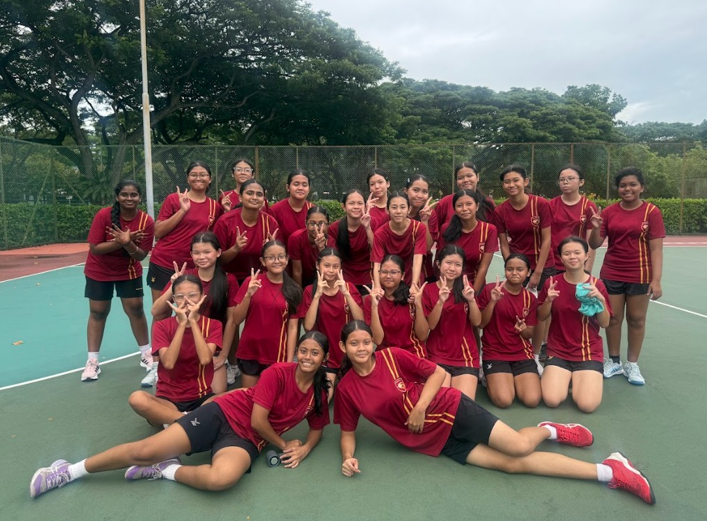 Friendly match with CHIJ Katong Convent at Kallang Netball Centre 2025